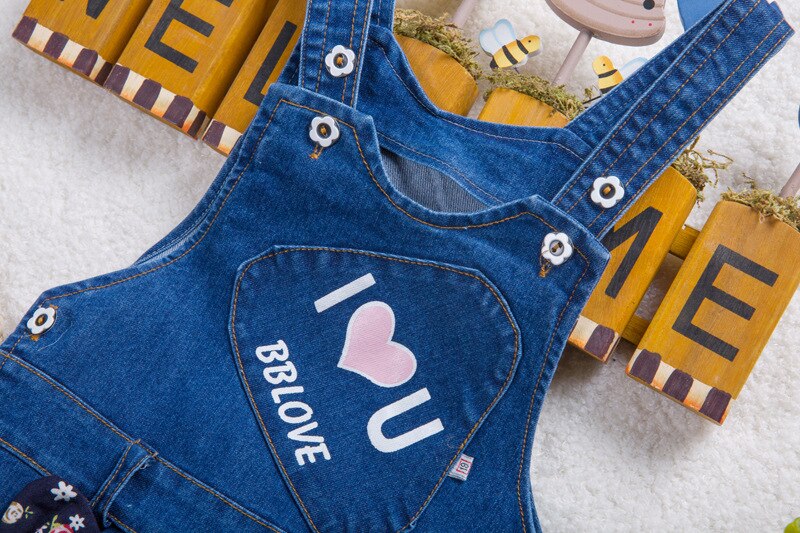 NYSRFZ Neue Frühjahr und herbst Baby Lätzchen Schlauch Kind Jungen Mädchen Denim Overall libelle aufbringen Hosen freundlicher Strampler