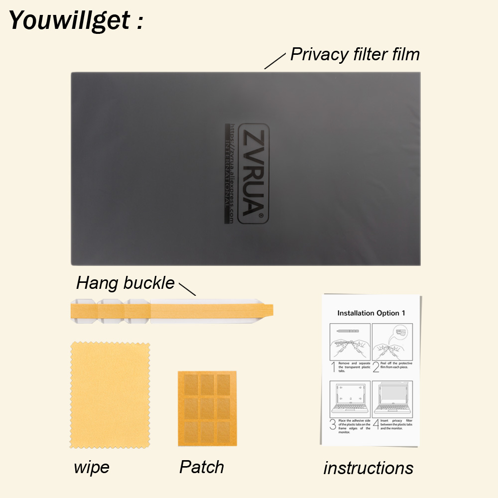 13.3 tommer  ( 294mm*165mm )  privatlivsfilter til 16:09 bærbare notebook-antirefleksbeskyttelsesfilm