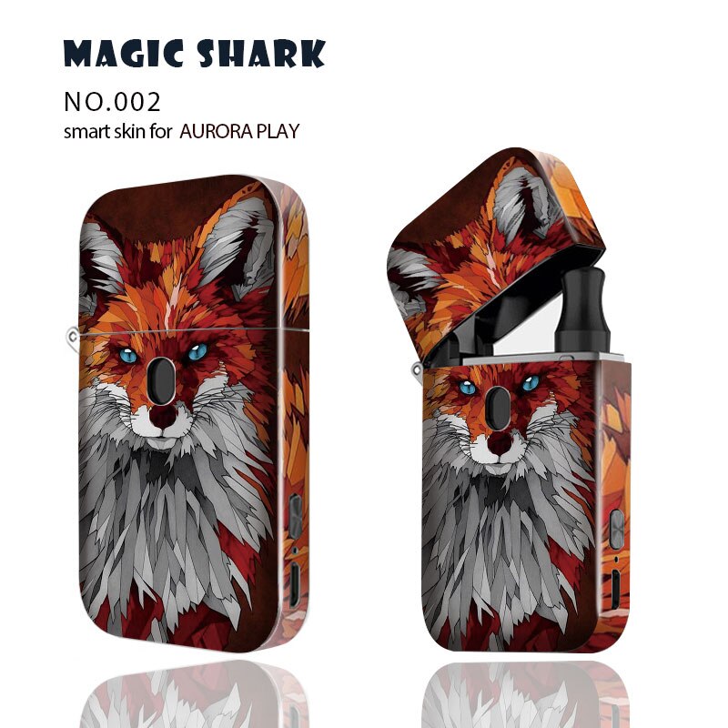 Magie Shark Coole Leopard Fuchs Tiger Lion Wolf PVC Fall Aufkleber Haut Abdeckung Warp Film für Aurora Spielen 001 -010