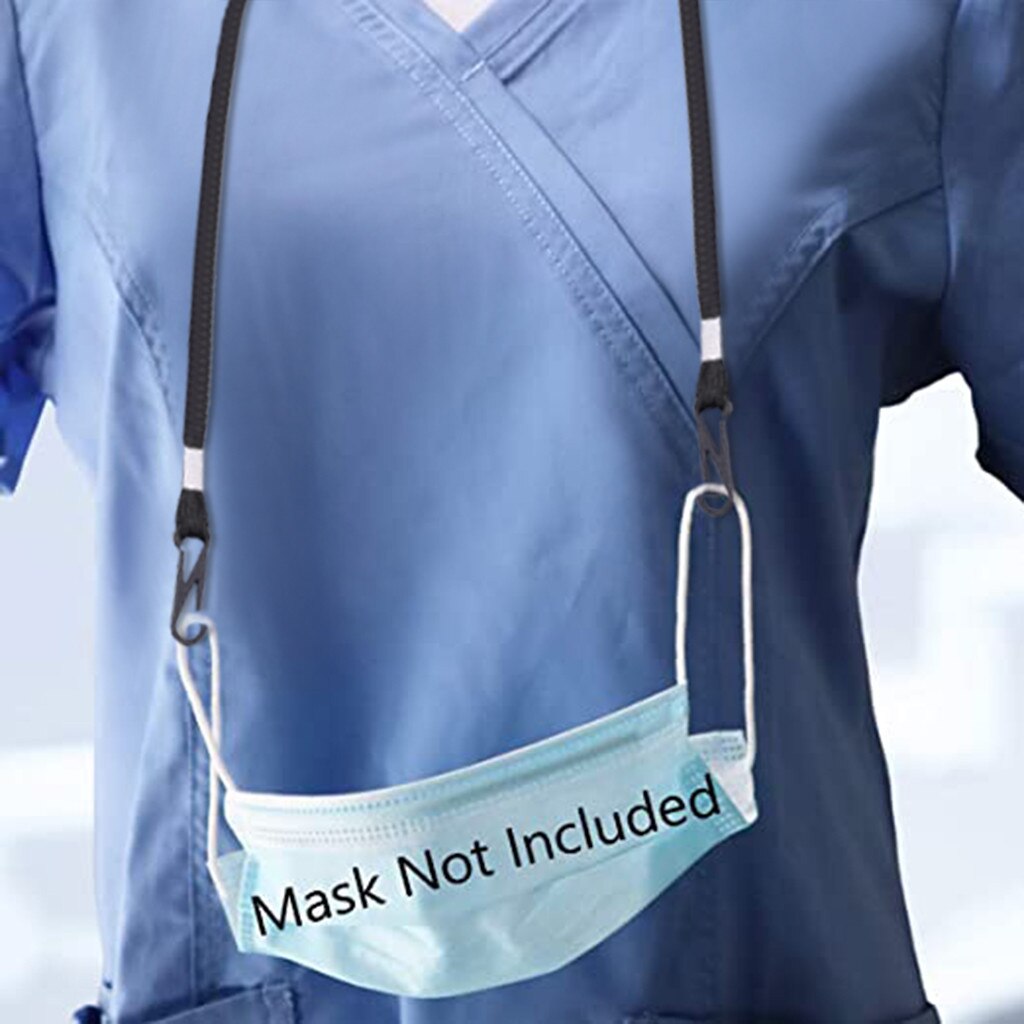 10 pièces pendaison cou masque corde réglable masque facial lanière pratique et pratique masque de sécurité reste et porte-oreille corde crochet