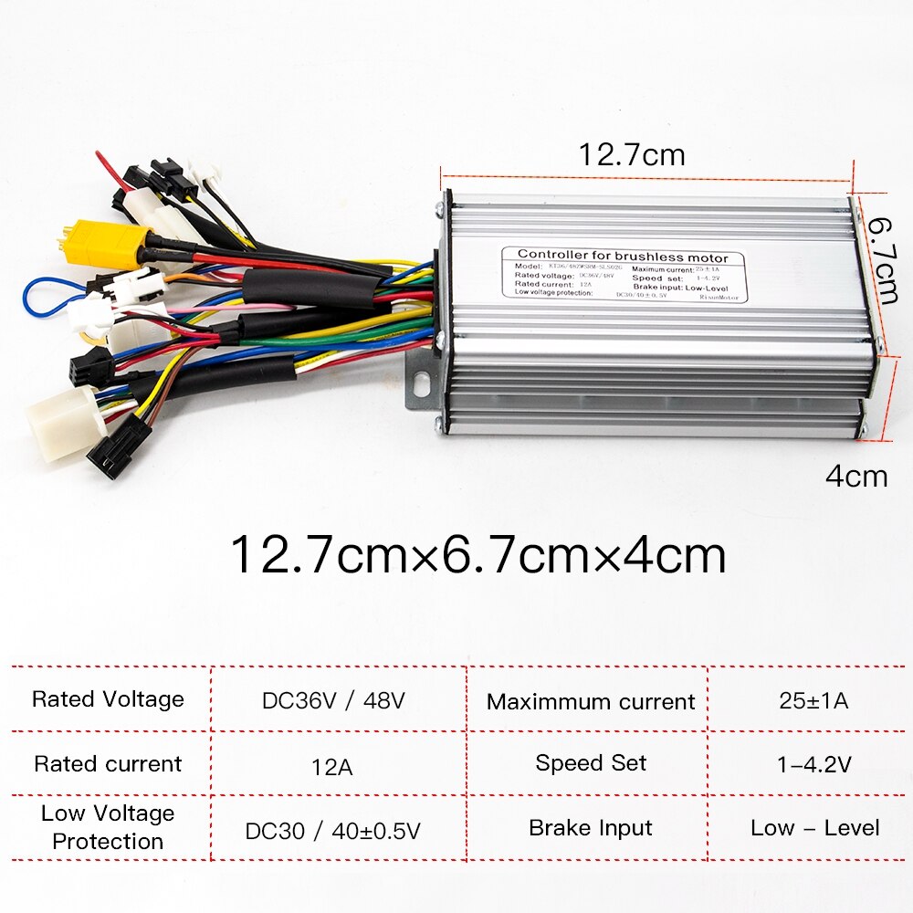 Kt controller 500w 25a med kung teng lcd 4 lcd 5 display ebike controller 36v 48v til elektrisk cykel sensor motor 350w