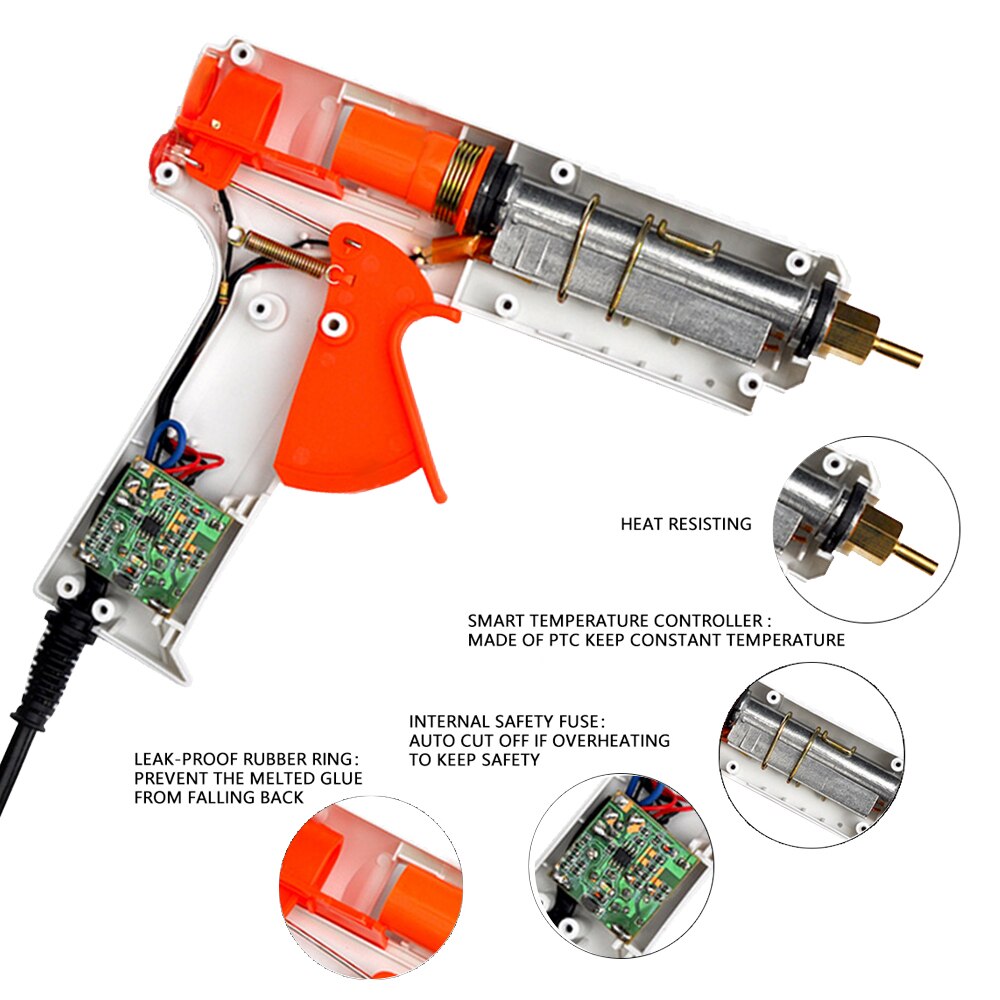 TAITU DIY Melt Glue Guns with 11*100MM Adhesive Stick Silicone Guns Industrial Electric Repair Heat Temperature Tools