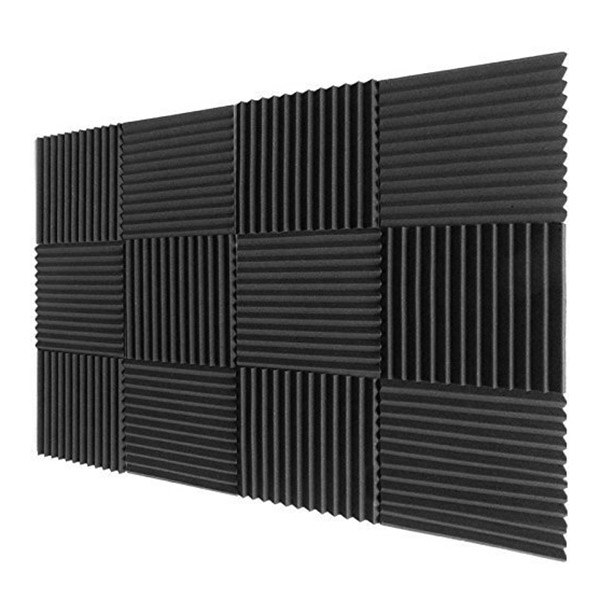 -12 pakke - akustiske paneler skumteknik svamp kiler lydisolerende paneler 1 tomme  x 12 tomme  x 12 tomme