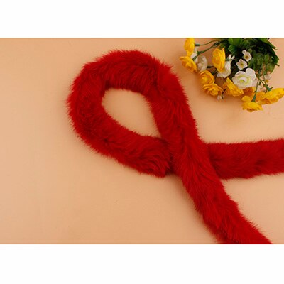 Verdikte Echt Konijnenbont Top Kledingstuk Accessoires Diy Handgemaakte Decoratieve Materialen: Red