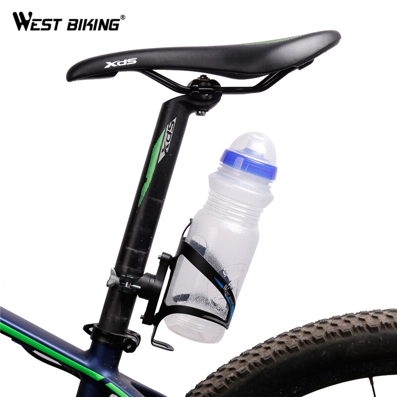 West Fietsen 360 Graden Rotatie Fiets Flessen Kooi Houder Adapter Fiets Stuur Fiets Zadelpen Water Flessen Mount Adapter