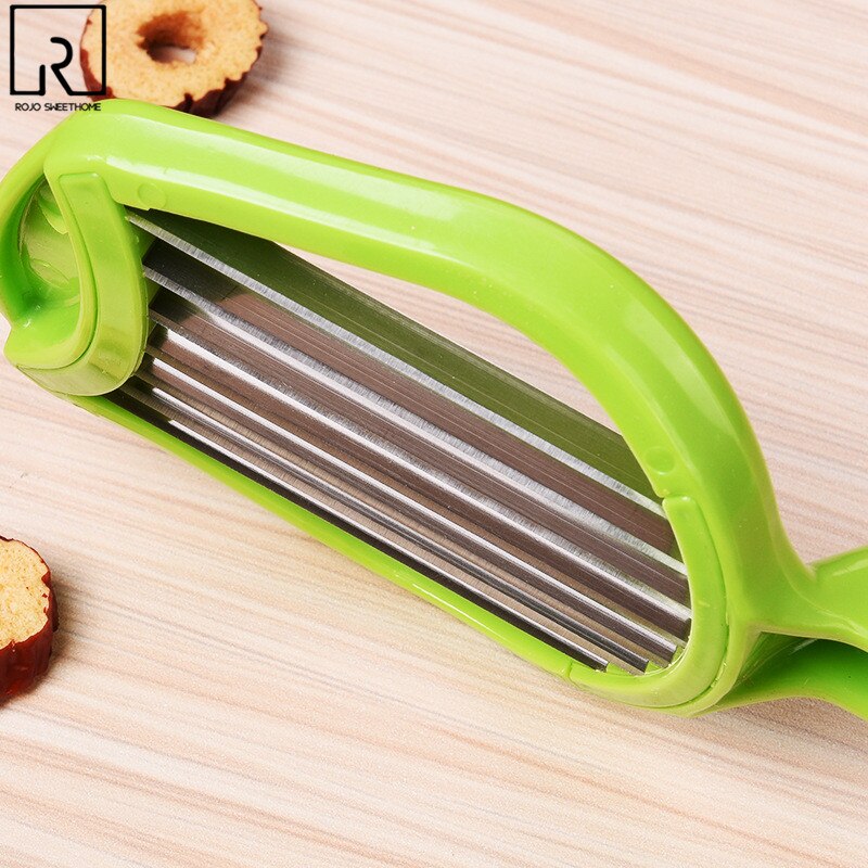 Egg Cutter with Long Handle Stainless Steel Slicers for Boil Eggs Cutting Gadgets Fruit Kiwi Jujube Slicer Kitchen Cooking Tools