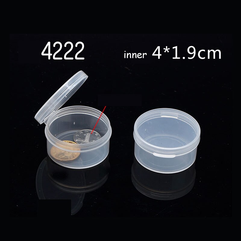 14 sizes Round Small Plastic Box Transparent Box Clear Storage Jars Mini Parts Jewelry Display Box Container Sample Organizer