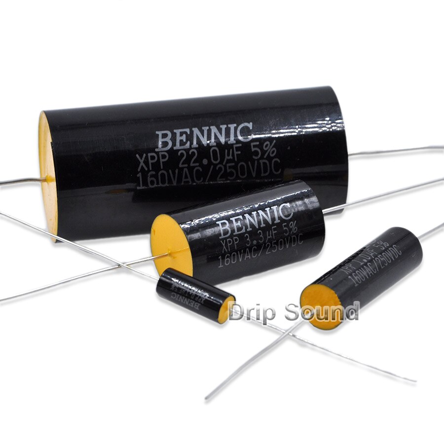 2pcs 0.22uF-4.0uF 250V Speaker Frequency Divider Amplifier Crossover Loudspeakers Filter Circuit Non-Polarity Capacitor