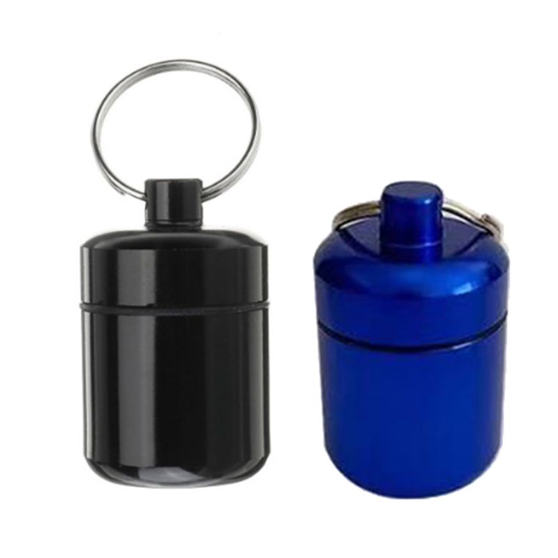 Sleutelhanger Oordopjes Opbergdoos Aluminiumlegering Opbergcontainer voor portemonnee Waterdichte metalen doos