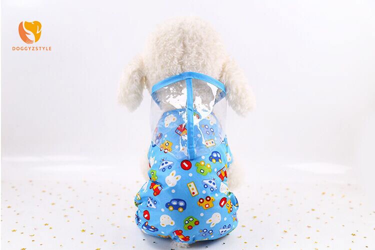 Imperméable pour chien imprimé ours en peluche vêtements de pluie imperméables vêtements pour chien de compagnie transparent à quatre pattes petits chiens moyens vêtements pour animaux de compagnie animal de compagnie