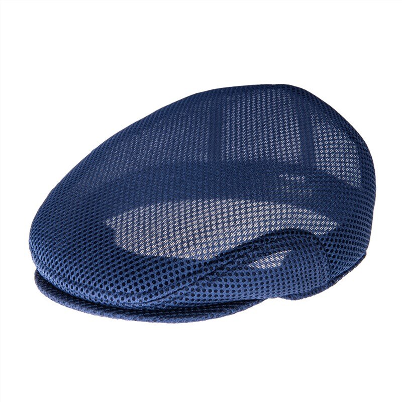 BOTVELA Summer Bunnet Newsboy Cap Men Paddy Dai Cheese-cutter Hats Women Mesh Ivy Flat Caps Net Driving Cabbies Boina 011: Blue / 57 cm