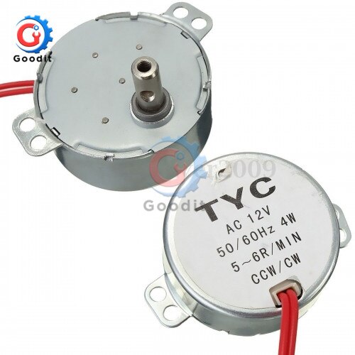 Synchronous Motor CW/CCW TYC-50 AC 220-240V AC12V 50/60Hz Synchronous Motor 5-6RPM Robust Torque 4W Torque 4KGF.CM