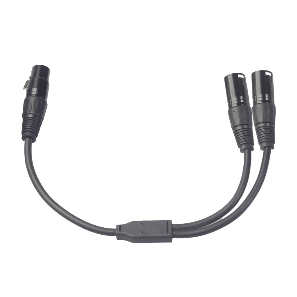 3-Pin Xlr Male Plug Naar Dual 2 Vrouwelijke Jack Dj Kabel Adapter 30 Cm 12 Inch