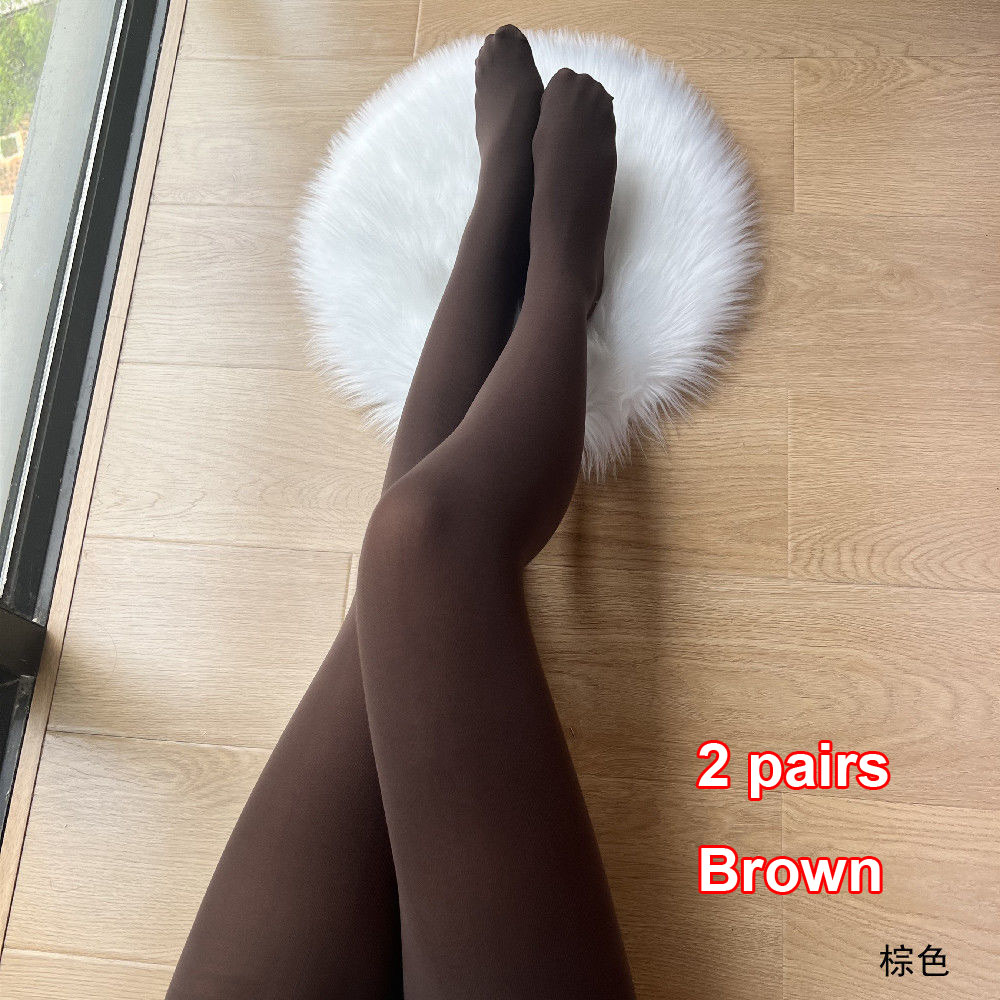 Pantimedias sexys de terciopelo 50D para mujer, medias cálidas de Color caramelo, Multicolo, superelásticas, talla grande, primavera y otoño, 120kg: Naranja