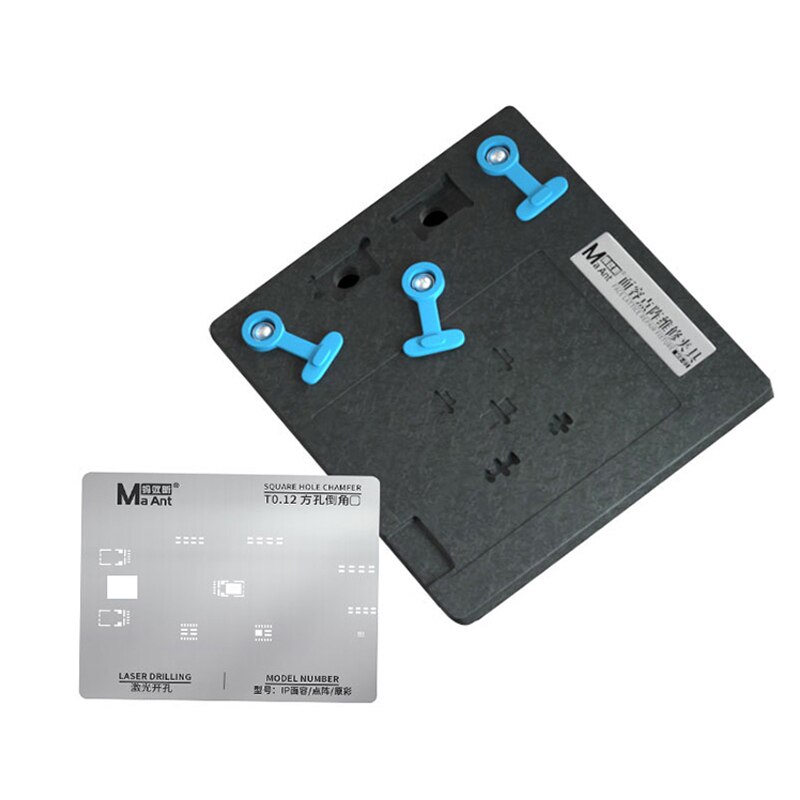 Maant Face Lattice Repair Fixture MR-01 for IPhone X-11pro Max Dot Matrix Face ID Test Repair BGA Reballing Planting Platform: Fuul set