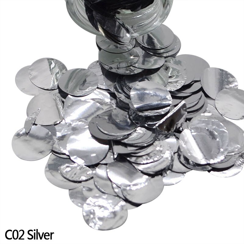 10g/ parti 1cm metallisk folie papir konfetti farverige styrofoam bolde runde stjerne fyld ballon konfetti bryllup fødselsdag dekoration: C02