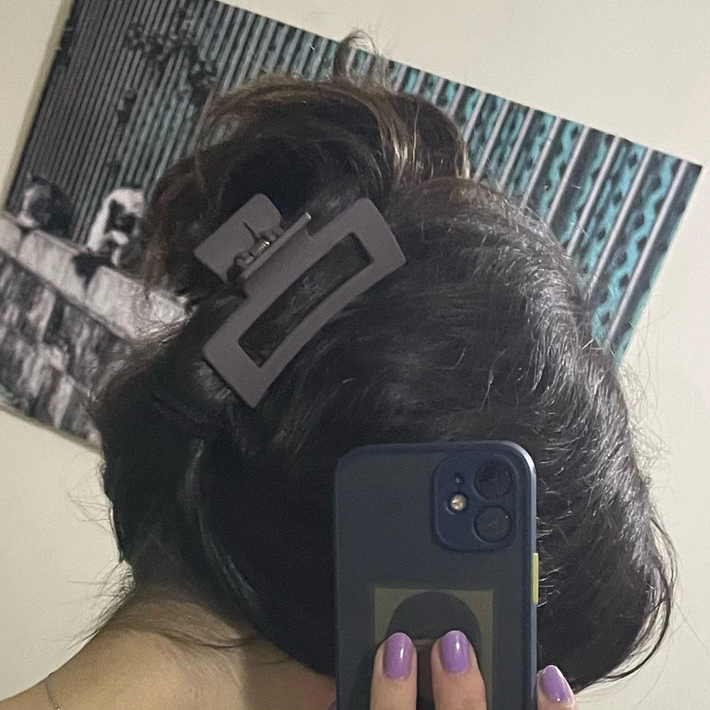 1 pieza de pinzas para el cabello grandes negras, pinzas para el cabello acrílicas elegantes, pasador, pinzas en forma de garra de cangrejo, accesorios para el cabello para mujeres y niñas
