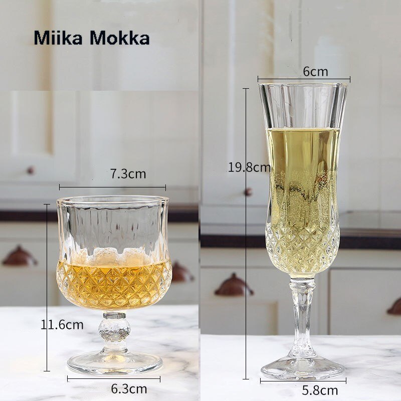 2pcs Diamond Pattern Wine Glass Crystal Wiskey Champagne Glasses Bordeaux Burgundy Wedding Party Birthday Lead-Free: G  2pcs