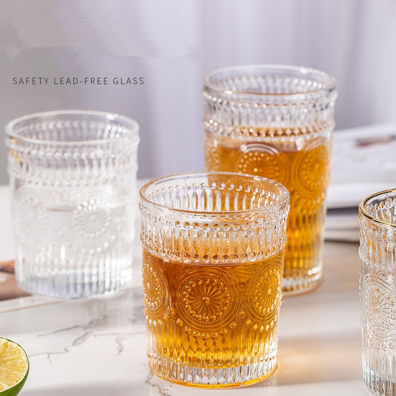 Vasos nórdicos con relieve iridiscente, taza de agua resistente al calor, para té, café, zumo, leche, café, hogar