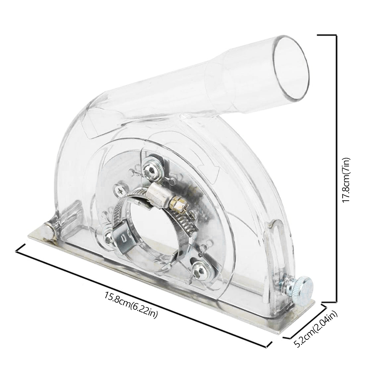 Couvercle de meulage extracteur de poussière protection de coupe 4 "5" protection de meuleuse d'angle professionnelle avec accessoires Transparent Durable
