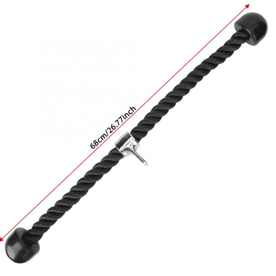 Biceps Triceps Rope Abdominal Crunches Cable Pull Down Biceps Muscle Training Fitness Body Building Gym Pull Rope Fitness Tool