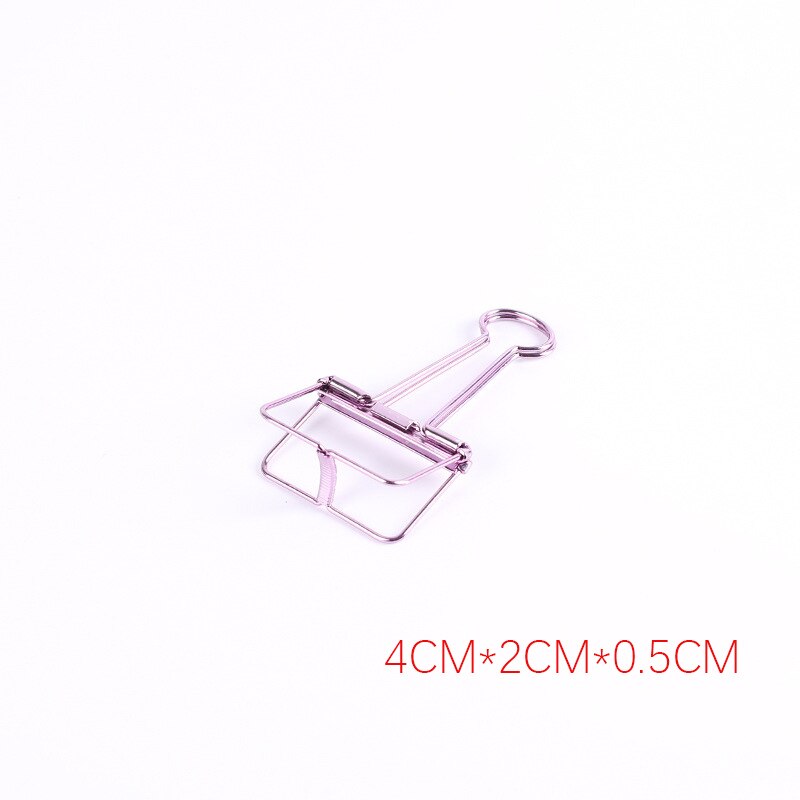 Cute Kawaii Colorful Metal Paper Clips Binder Clip For Photo Message Ticket File Office School Supplies Clips Korean Stationery: Trumpet - pink
