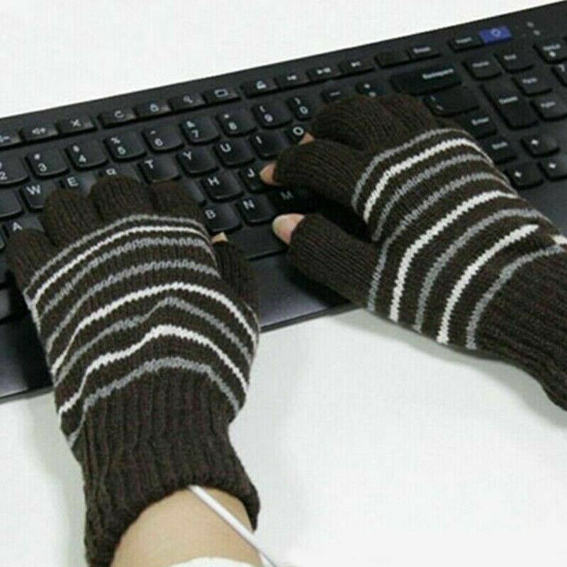 Unisex vinter varmere usb opvarmede handsker termisk hånd varmere elektriske varmehandsker