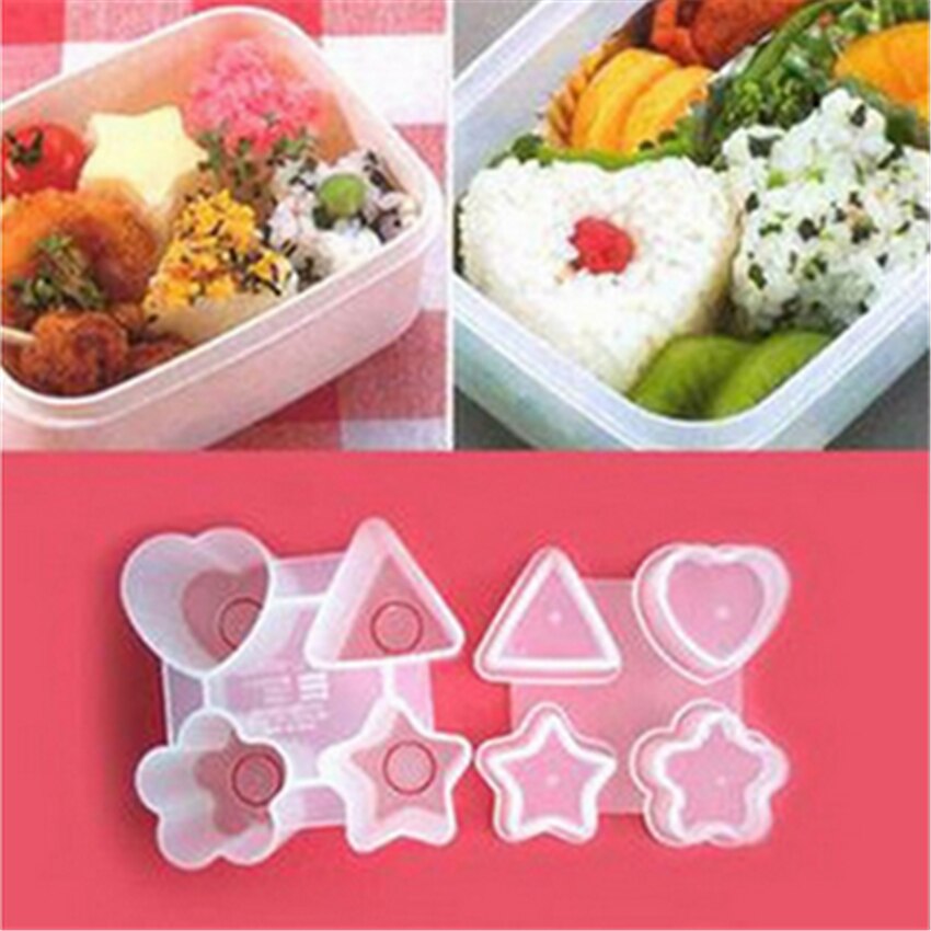 1pc harts-sushiformar stjärnhjärta blomformade risbollsformar kök gör-det-själv handgjorda sushiformar sushiverktyg 101*98*45mm