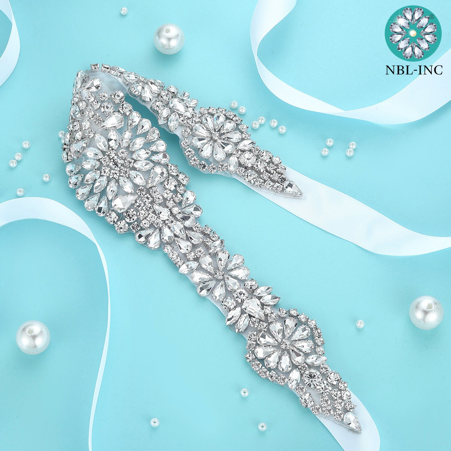 (1PC) Rhinestone silver bridal belt wedding with crystal diamante wedding dress accessories sash belt for wedding dress WDD1048