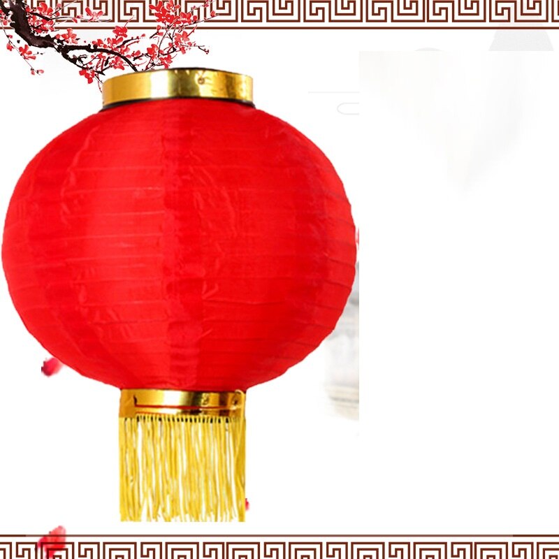 2pcs Chinese Red Lanterns Red Flocking Cloth Lantern 10inch Year Chinese Spring Festival Decor Lantern Chinese Wedding Decor
