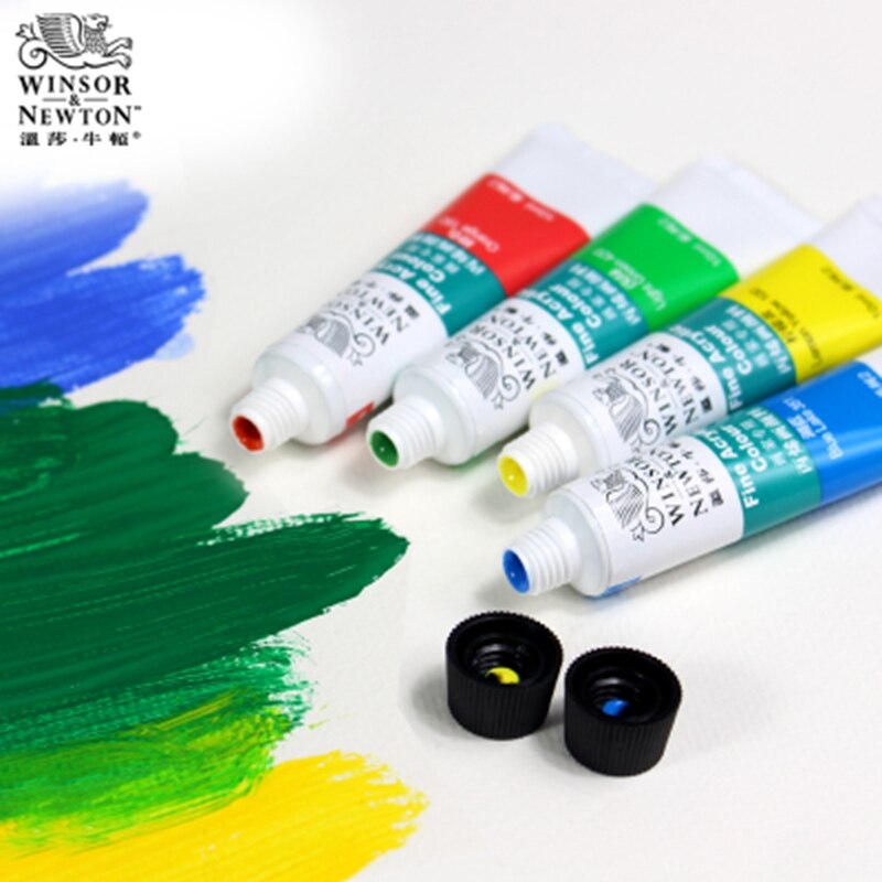 Winsor &amp; Newton 12/18/24 Kleuren Professionele Acryl Verf Set 10 Ml Hand Geschilderde Muur Schilderen Textiel Verf Fel gekleurde