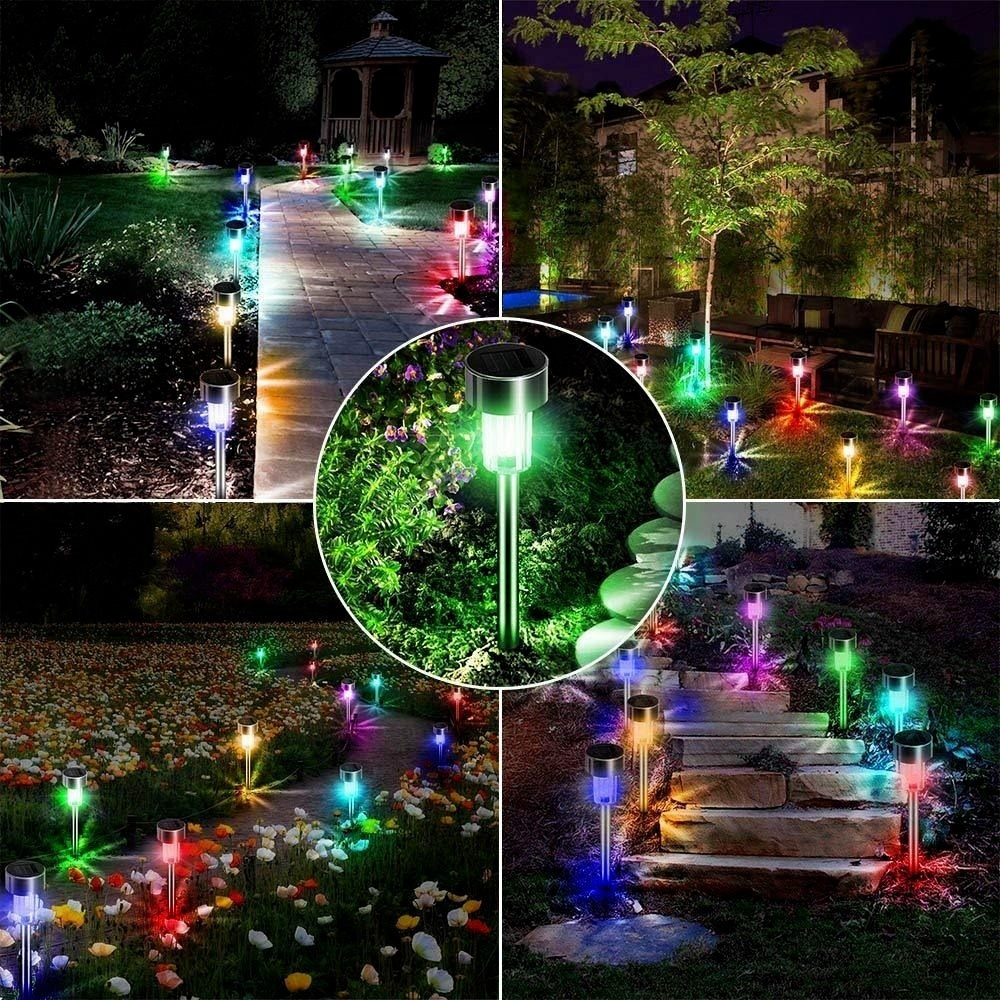 Luces solares para exteriores, lámpara alimentada por energía Solar, linterna impermeable, iluminación de paisaje, camino, patio, césped, decoración de jardín
