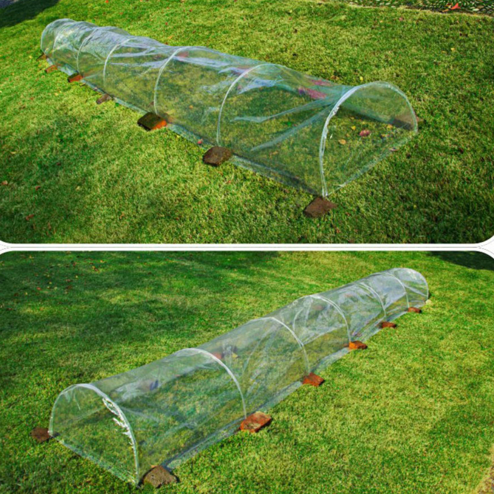 Hiver plante isolation hangar Tunnel serre 5m arqué plante pièce chaude pluie/froid/résistant au gel jardin serre avec cadre