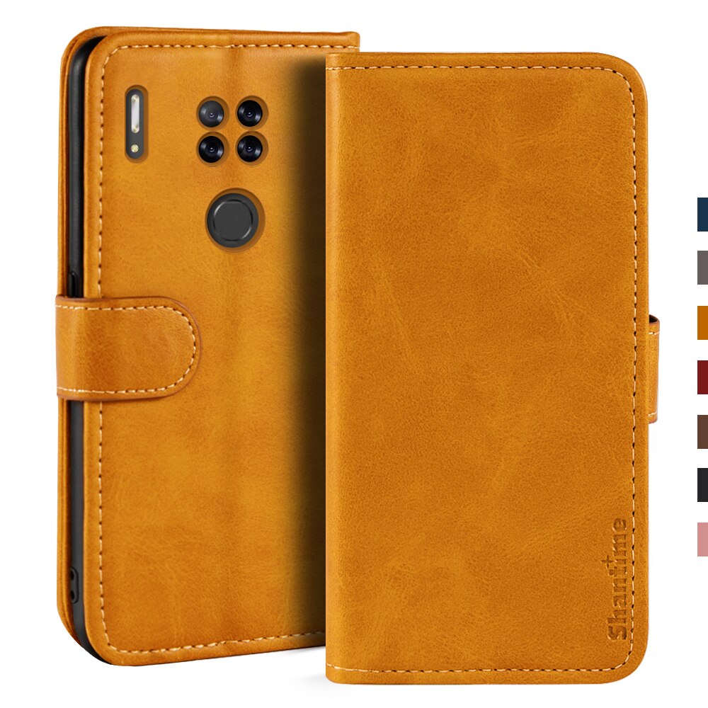 Case For Blackview A80 Case Magnetic Wallet Leather Cover For Blackview A80 Stand Coque Phone Cases: Light brown