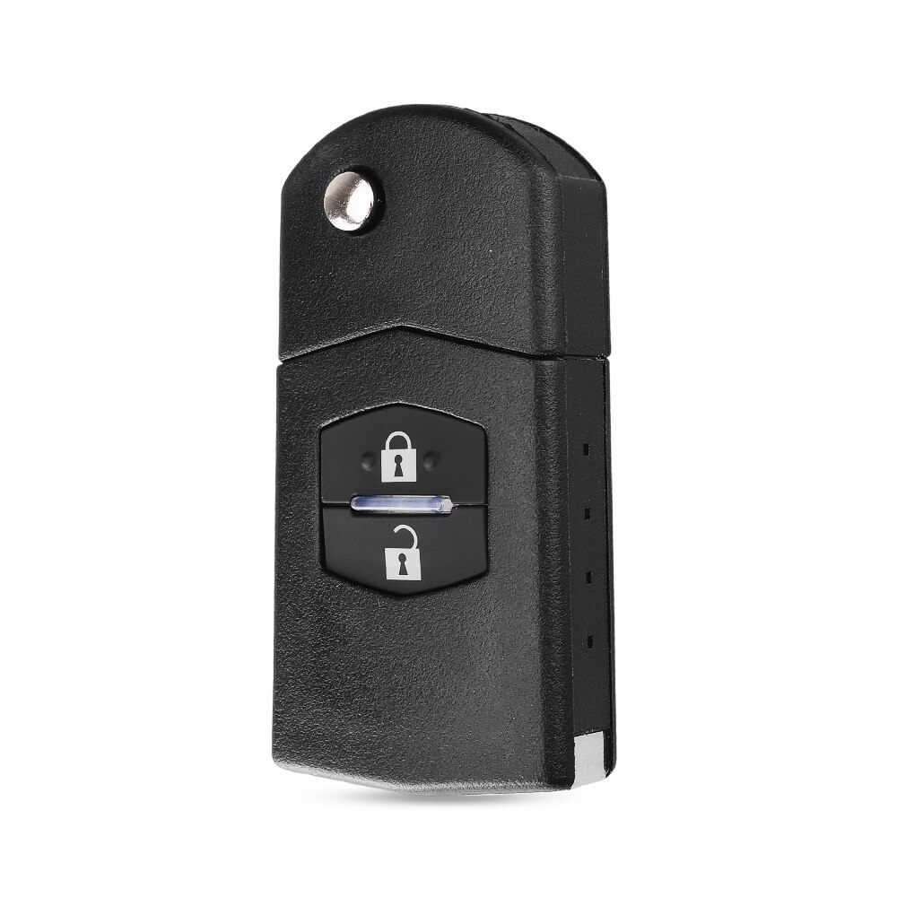 Keyyou 2/3 Knoppen Afstandsbediening Sleutel Blanco Geval Vouwen Flip Afstandsbediening Sleutel Shell Vervanging Case Fob Pad Voor Mazda 2 3 5 6 RX8 MX5 2B: 2 Buttons