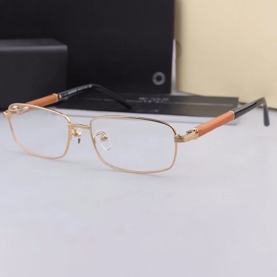 MONT Brand Vintage Wood Legs Optical Eyewear Frame Business Lightweight Myopia Prescription Glasses Frames MB448