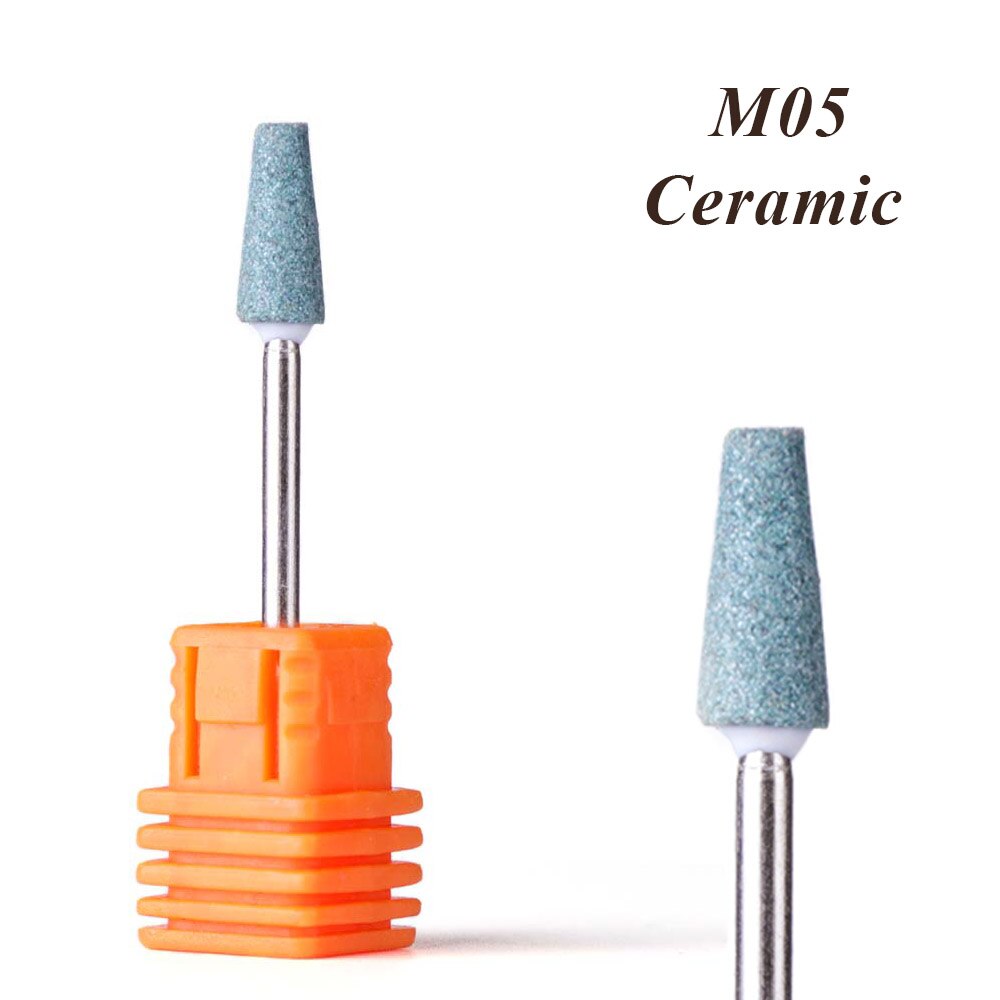 1 Pc Frezen Nail Boor Rubber Siliconen Keramische Polijsten Bestanden Gereedschap Voor Elektrische Manicure Pedicure Machine LA065-1: M05