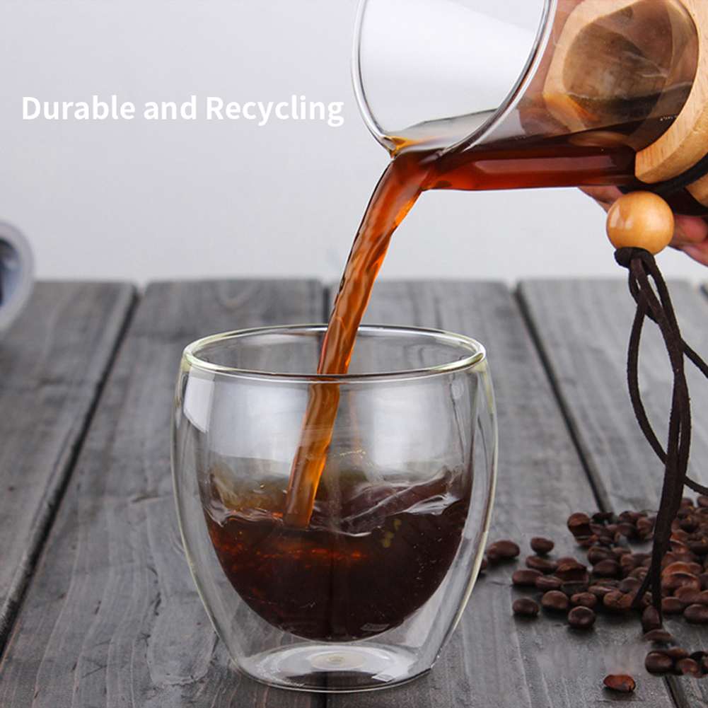 Heat Resistant Glass Coffee Pot Coffee Brewer Cups Counted Coffee Maker Barista Percolator