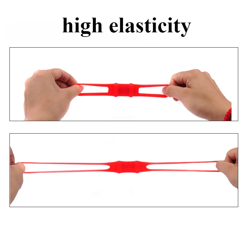 Correa de silicona para luz de bicicleta, manillar de bicicleta, soporte para linterna, correa de alta elasticidad, soporte de luz multiusos, corbata fija