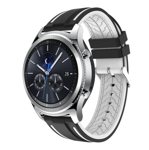 For gtr2 Strap Silicone Watchband for Xiaomi Huami Amazfit Gtr 2 2e / 47mm Band Sport Replacement Wristband Correa 22mm: black white