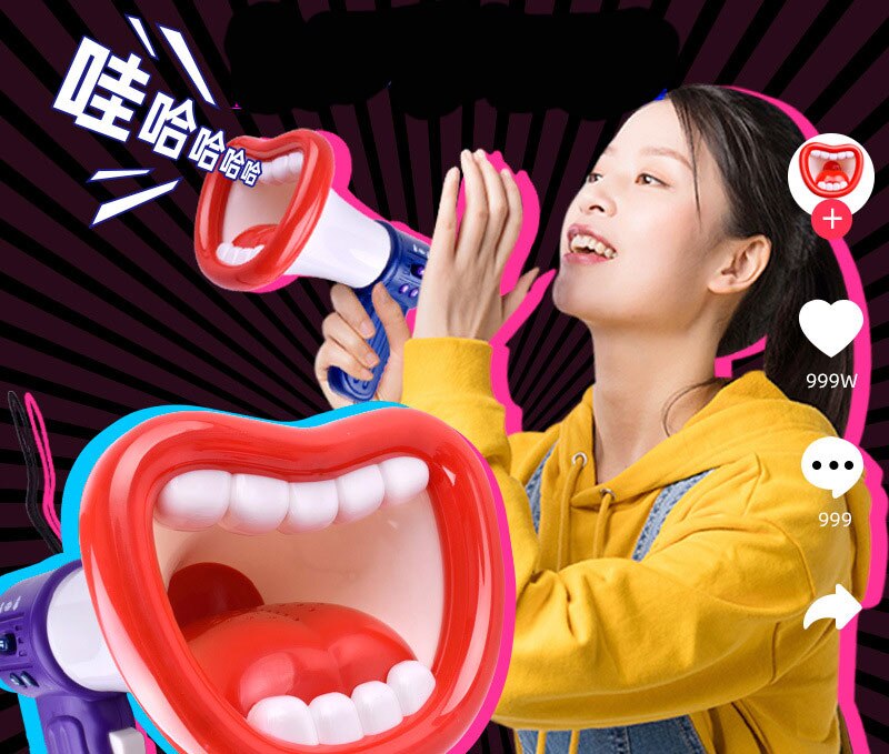 Jouet changeur de voix pour enfants, haut-parleur de changement de voix de jouets, Microphone d'enregistrement de trompette pour enfants 1 pièce