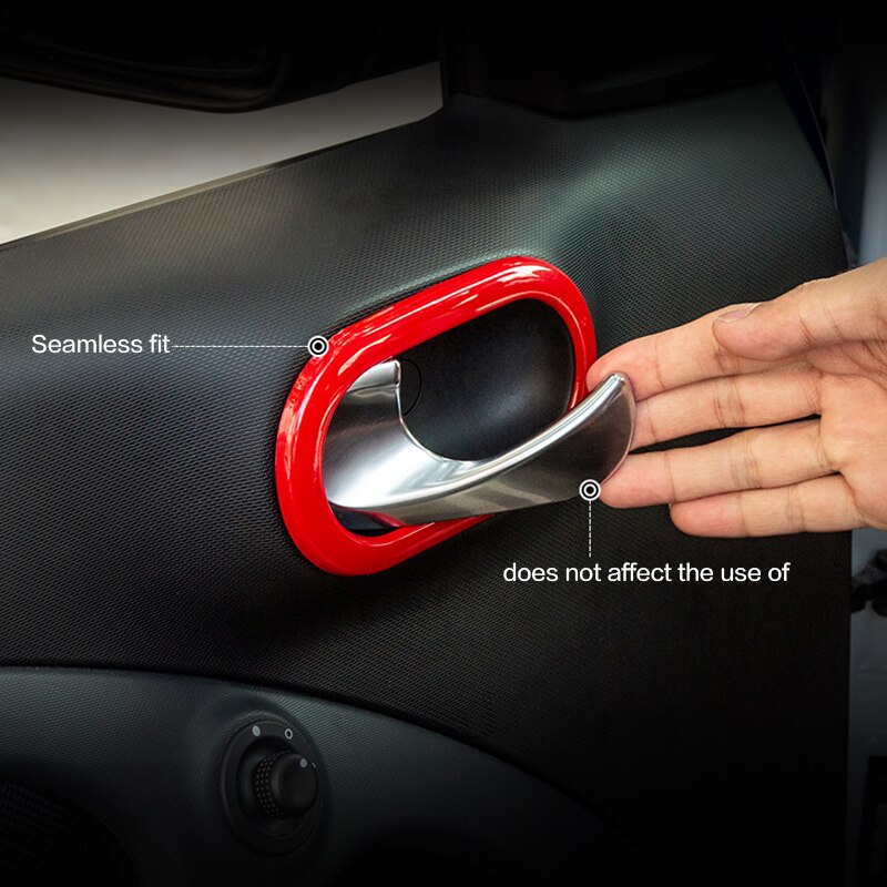 Car inner door bowl Decorative shell cover For Smart Fortwo Forfour 453 car accessories interior styling Modification Sticker