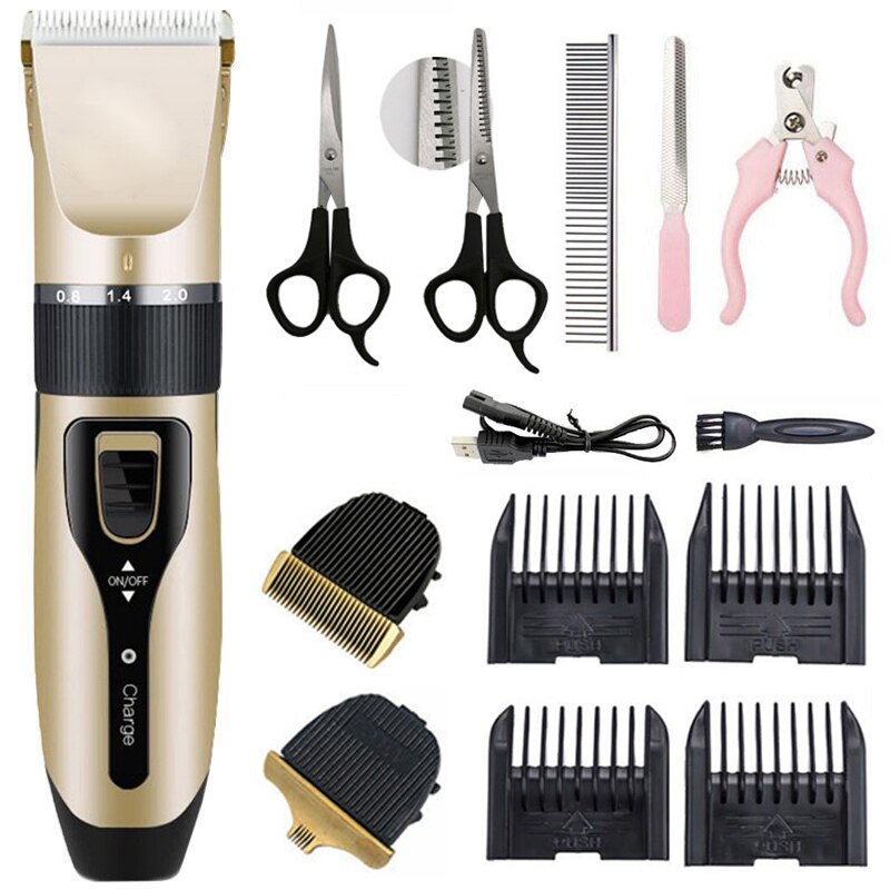 Electric Dog Clipper pet Dog Hair Clipper For Dogs Reachageable Trimmer Haircut Cat Hair Cutting Remover Machine Grooming Kit