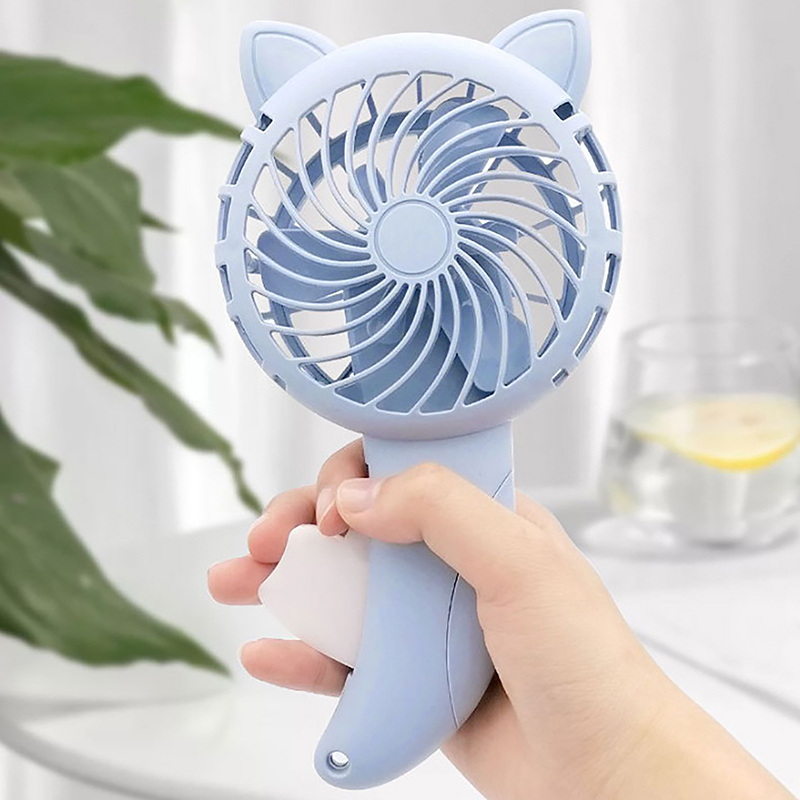 Draagbare Cartoon Schattige Handdrukventilator Mini Handheld Ventilator Zonder Batterij Voor Gebruik Buitenshuis Ventilator Zomer Luchtkoeler Reisventilator