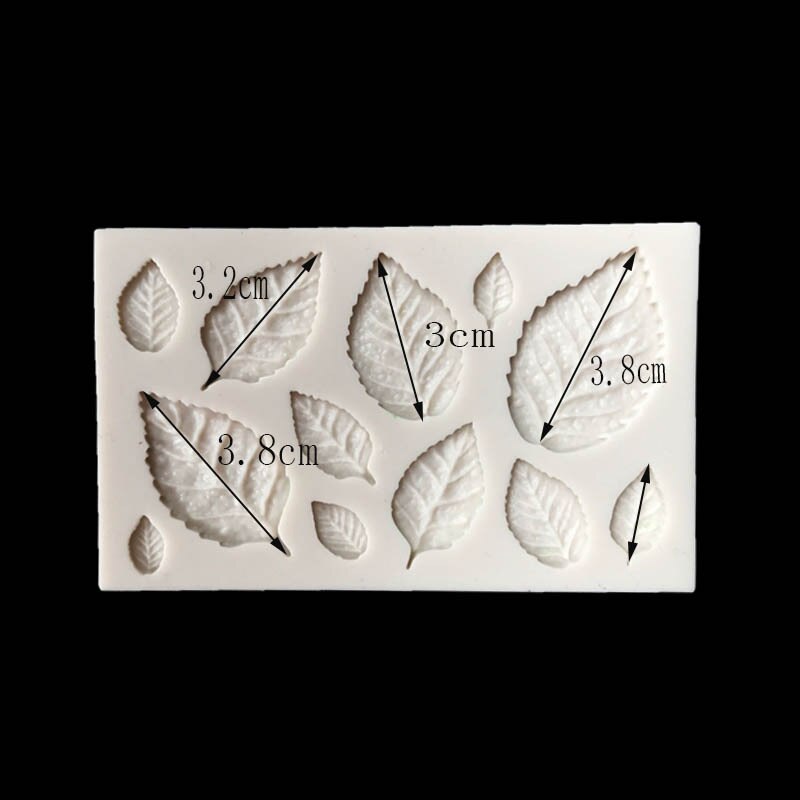 3d roseblade silikonesæbeform køkkentilbehør kageform slik cookies chokoladeværktøj fondant kage dekoration forsyninger