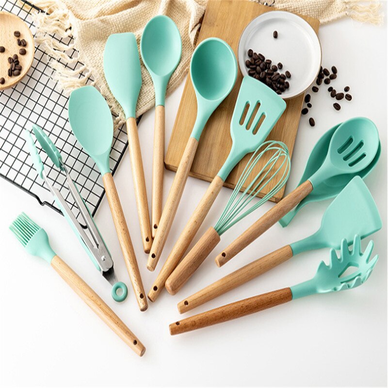 Ustensiles De cuisine en Silicone, ustensiles De cuisine résistants à la chaleur, antiadhésifs, ustensiles De cuisine