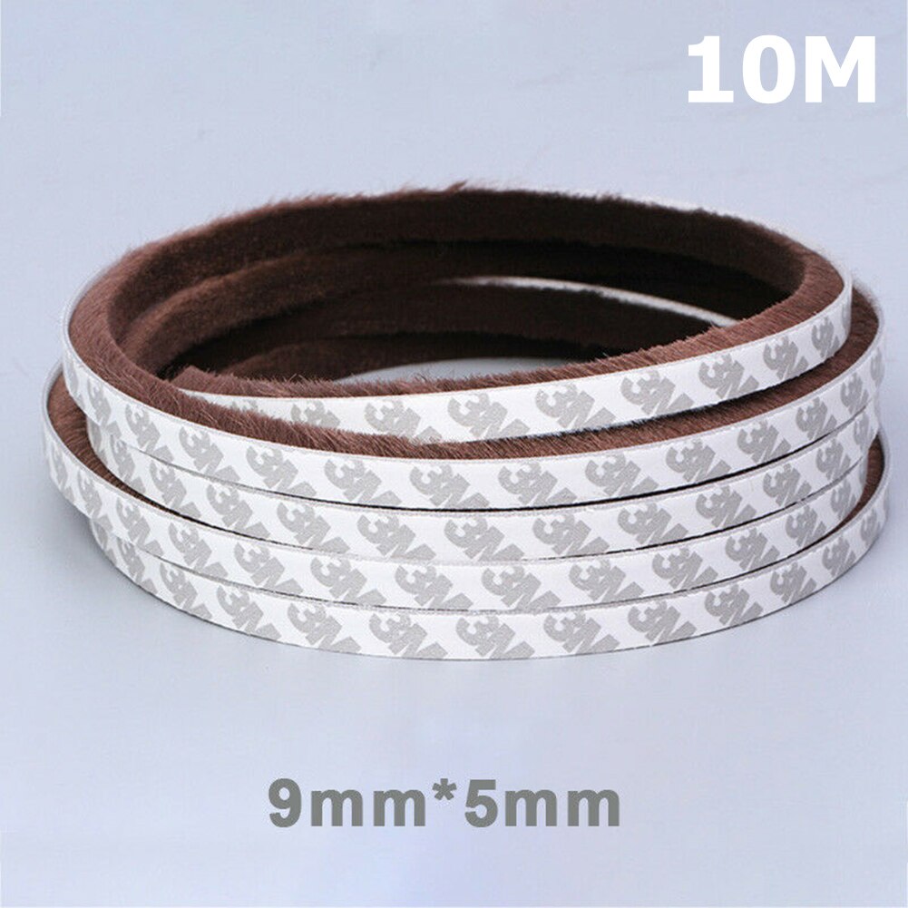 5/10 Meters Brush Strip Self Adhesive Door Window Sealing Strip Home Door Window Sound Insulation Wind-proof Strip Gasket: 10A-BN