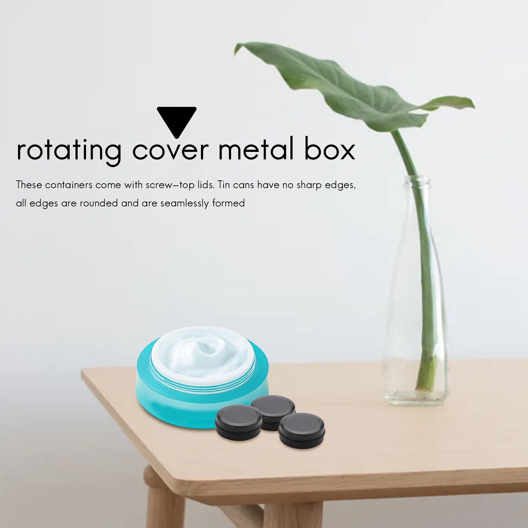 Aluminum Tin Cans - 40 Pack 1Oz / 30G Round Metal Tin Container Screw Top Cans Cosmetic Sample Containers Candle Travel Tins