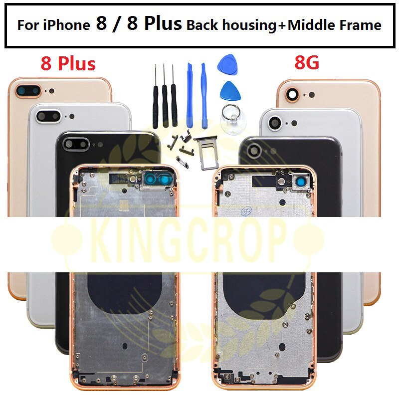 Voor Iphone 8 8G 8 Plus Terug Midden Frame Chassis Volledige Behuizing Vergadering Battery Cover Voor Iphone 8 terug Behuizing