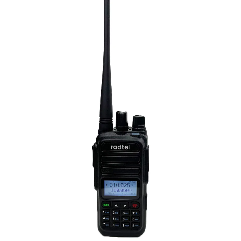 Radtel RT-830 NOAA Weather Channel 6 Bands Amateur Ham Two Way Radio 128CH Walkie Talkie Air Band Color Police Scanner Marine